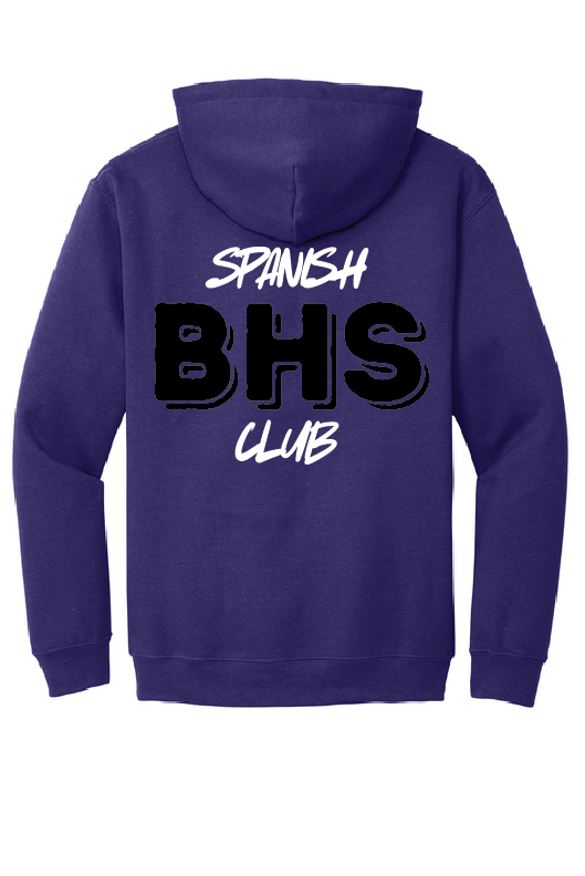 Brownsburg Spanish Club Gildan Hoodie Front + Back