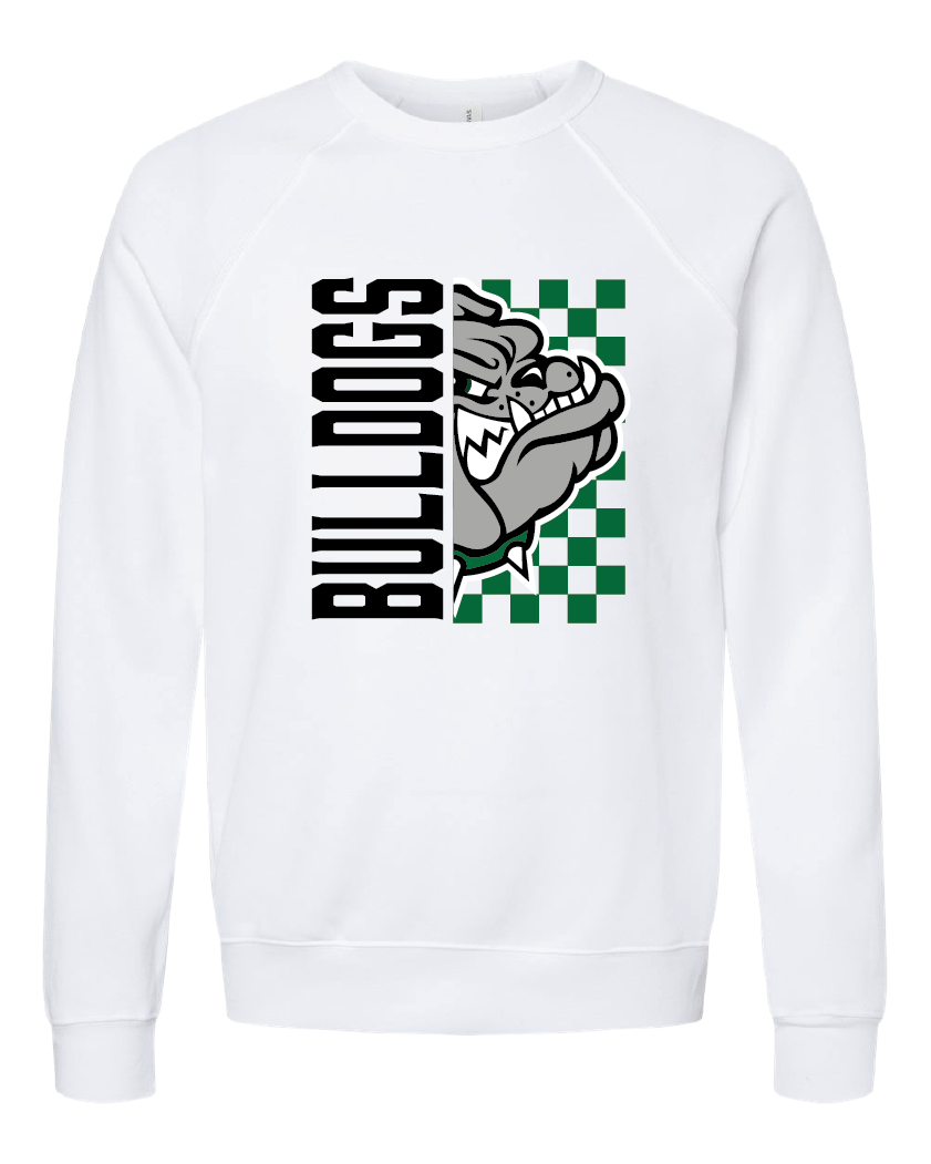 Monrovia Checkered Bulldog Crew Neck