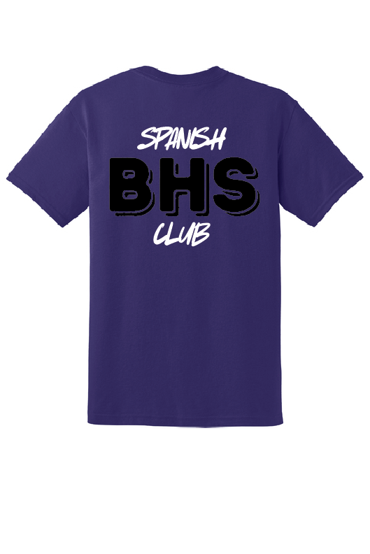 Brownsburg Spanish Club 50/50 TShirt Front+Back