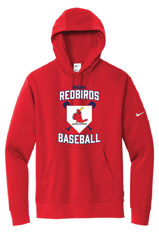 Indiana Redbirds Nike Club Fleece Sleeve Swoosh Pullover Hoodie