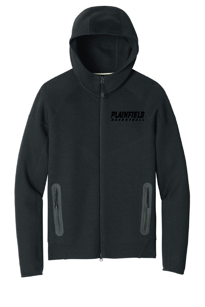 Plainfield Basketball Nike Tech Full Zip Hoodie Black on Black