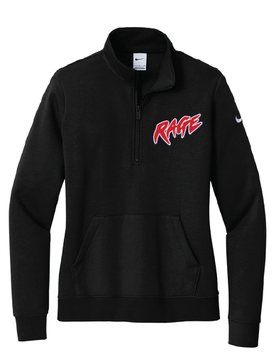 Rage Softball Nike Women's Club Fleece Sleeve Swoosh 1/2-Zip