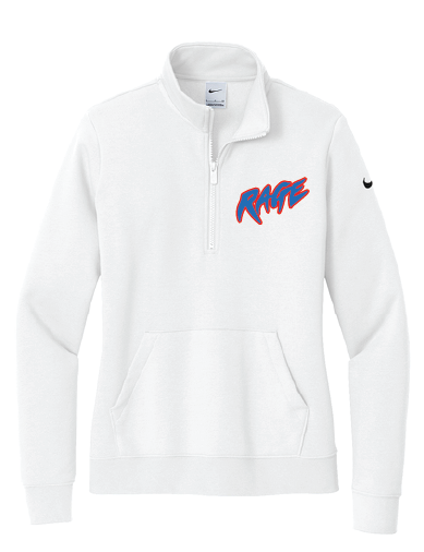 Rage Softball Nike Women's Club Fleece Sleeve Swoosh 1/2-Zip