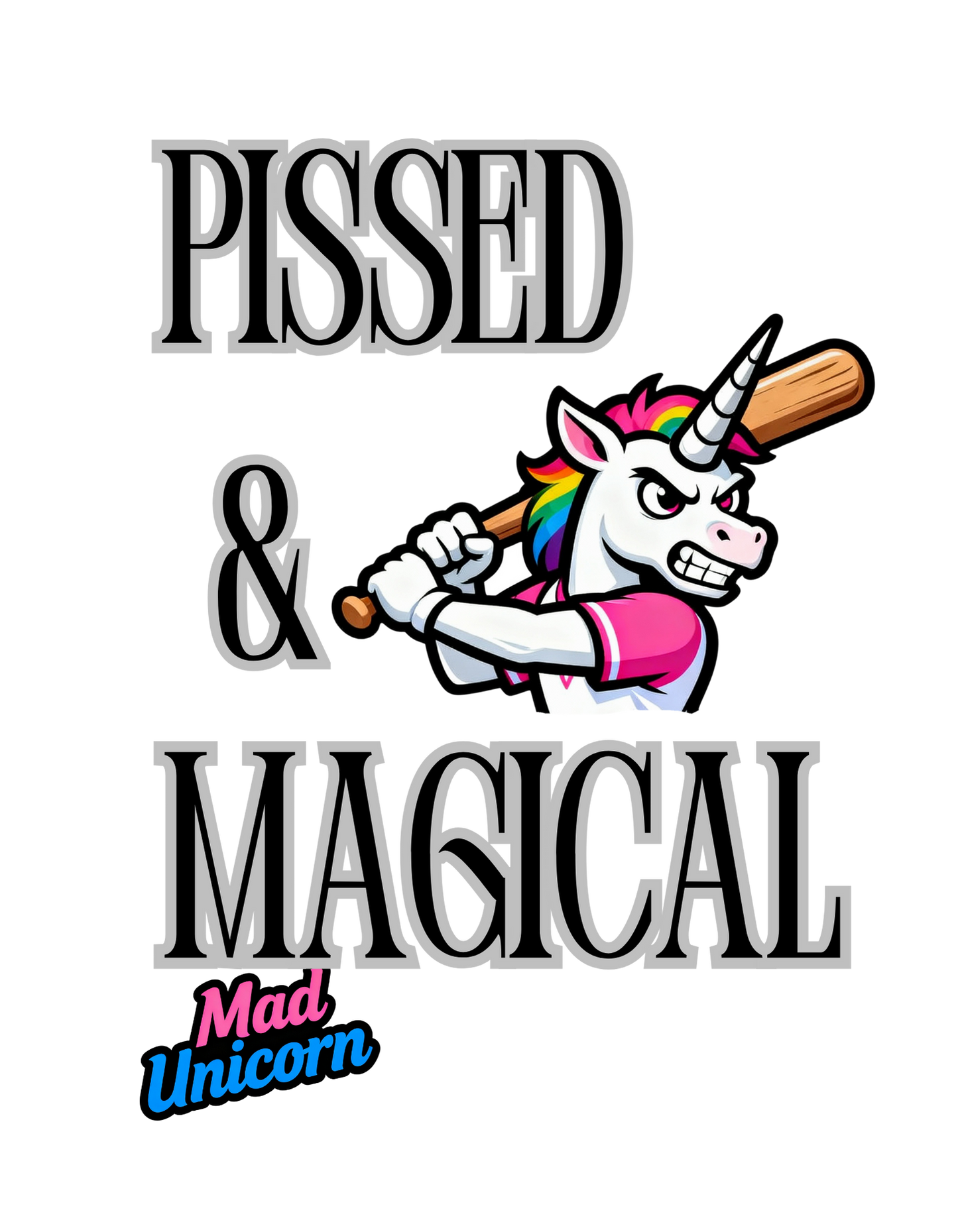 Mad Unicorn Dads Club (Pissed and Magical Back) Hoodie