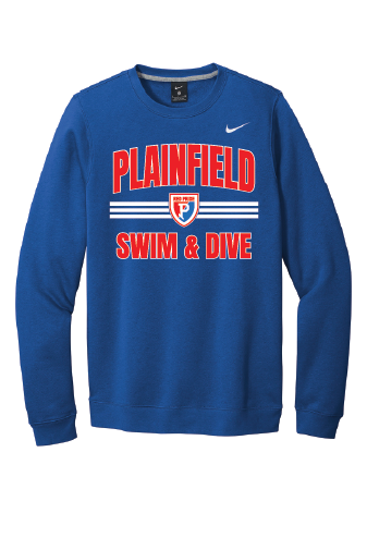 Plainfield Swim and Dive Nike Crew Neck Fleece