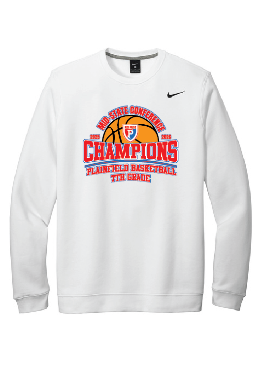 PCMS 7th Grade Basketball Conference Champs Nike Crew Neck Fleece