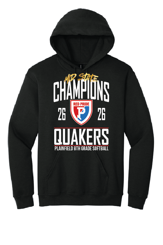 PCMS Softball 8th Grade Conference Champs 50/50 Hoodie
