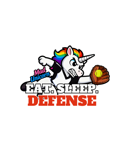 Mad Unicorn Eat Sleep Defense Hoodie Back