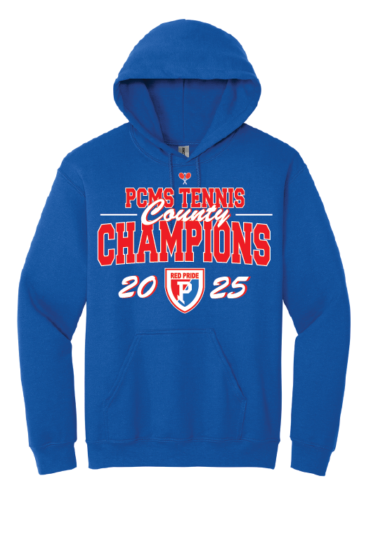 PCMS Tennis County Champs 50/50 Hoodie