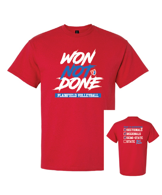 Plainfield Volleyball Won Not Done Road to Gainbridge Shirt