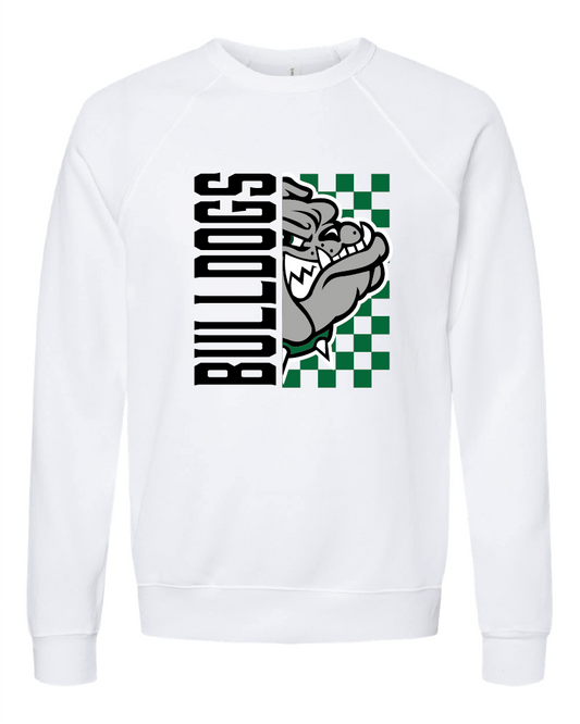 Monrovia Checkered Bulldog Crew Neck