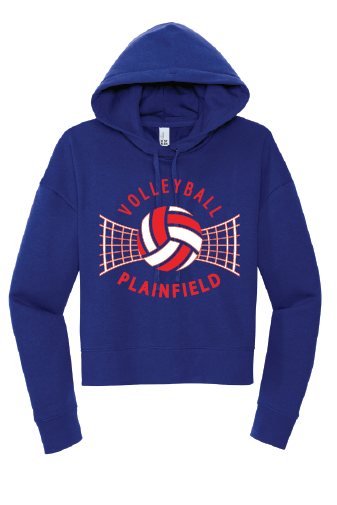 Plainfield Volleyball Crop Hoodie