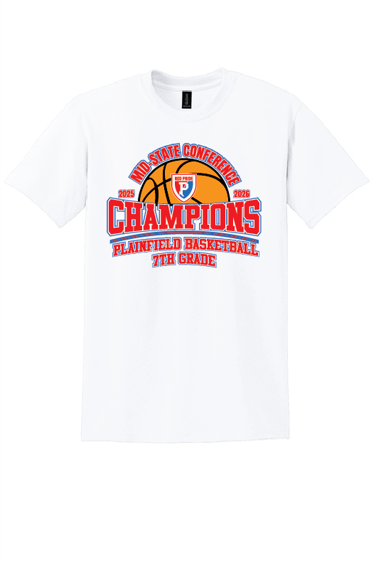 PCMS 7th Grade Basketball Conference Champs 50/50 TShirt