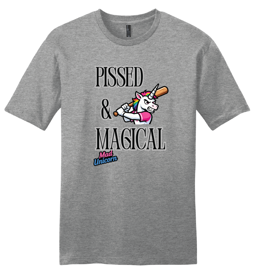 Mad Unicorn Pissed and Magical Front Only TShirt