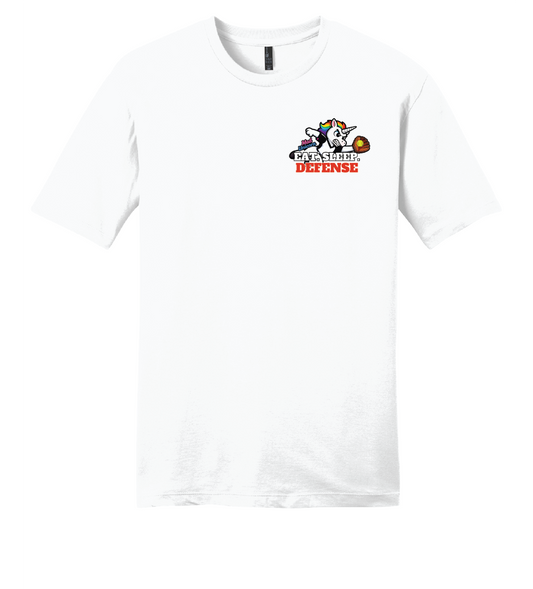 Mad Unicorn TShirt Eat Sleep Defense Front Only