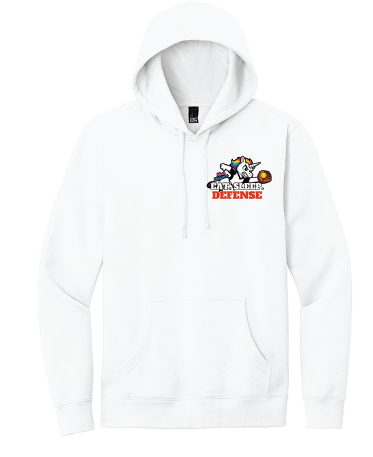 Mad Unicorn Eat Sleep Defense Hoodie Front Only