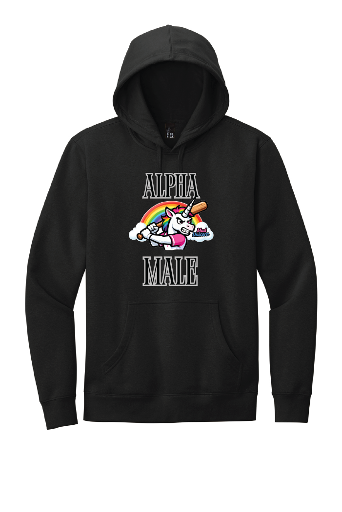 Mad Unicorn Alpa Male (Pissed and Magical Back) Hoodie