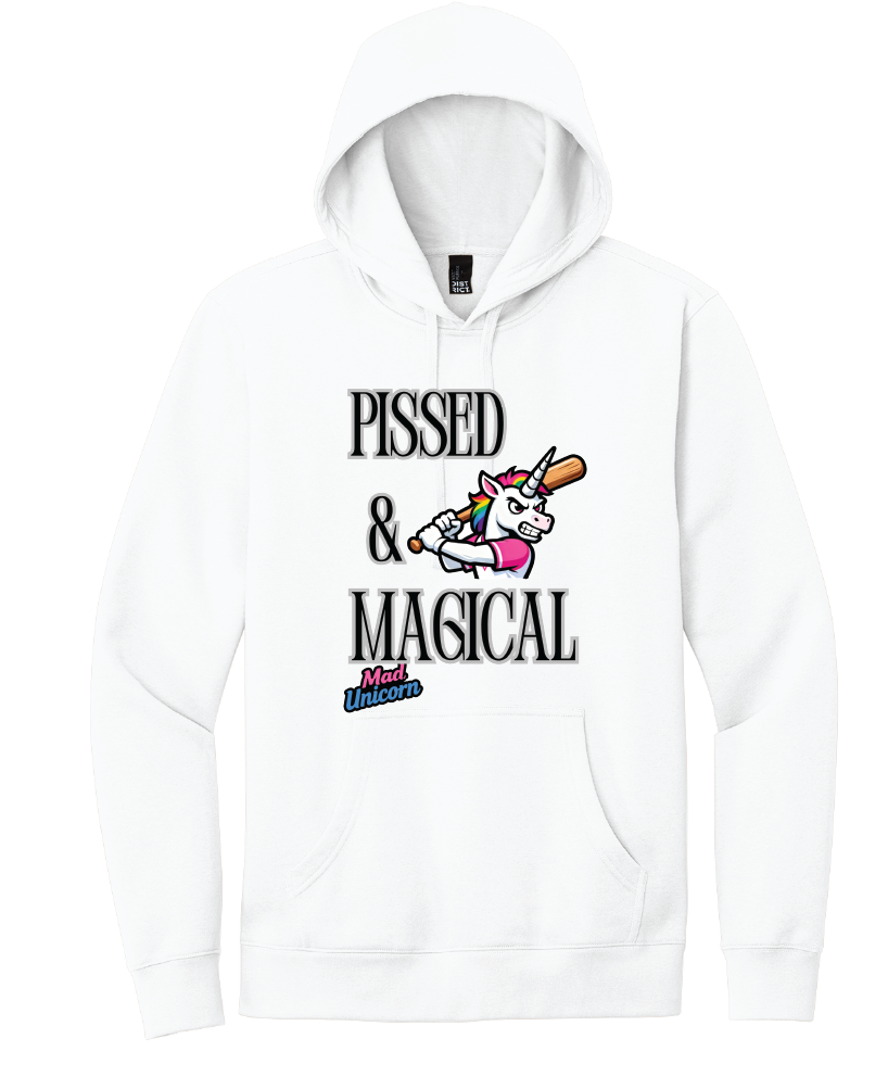 Mad Unicorn Pissed and Magical Front Only Hoodie