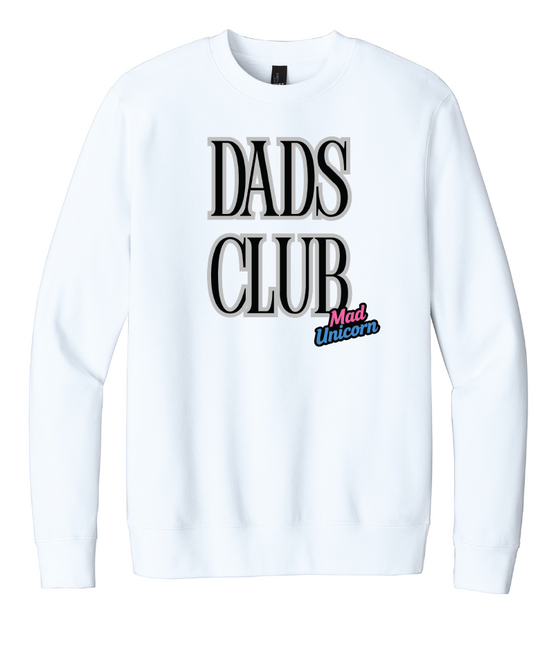 Mad Unicorn Dads Club (Pissed and Magical Back) Crew Neck Fleece