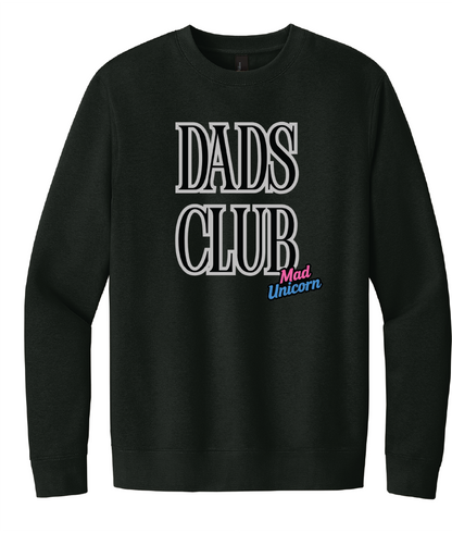 Mad Unicorn Dads Club (Pissed and Magical Back) Crew Neck Fleece
