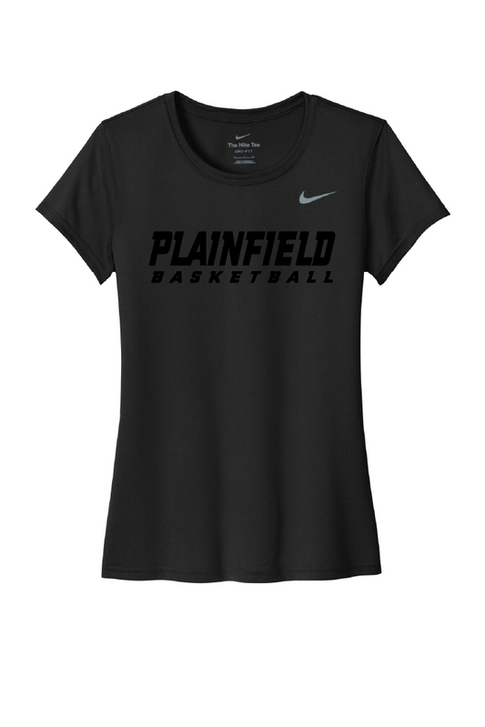 Plainfield Basketball Womens Legend Tshirt Black on Black